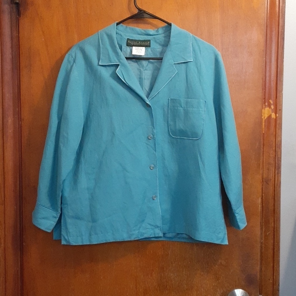 Harve Benard Women's Linen Blend Shirt Blazer